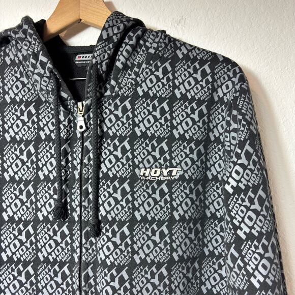 HOYT GENUINE HOYT APPAREL GREY BLACK ZIP UP JACKET SIZE MEDIUM - Picture 3 of 4